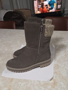 Cougar Taupe Mid-Calf Waterproof Boots with Knit Cuff